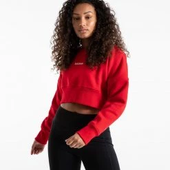 BOXRAW Women Johnson Cropped Sweatshirt - Red Clothing 8 BOXRAW Women Johnson Cropped Sweatshirt - Red Clothing