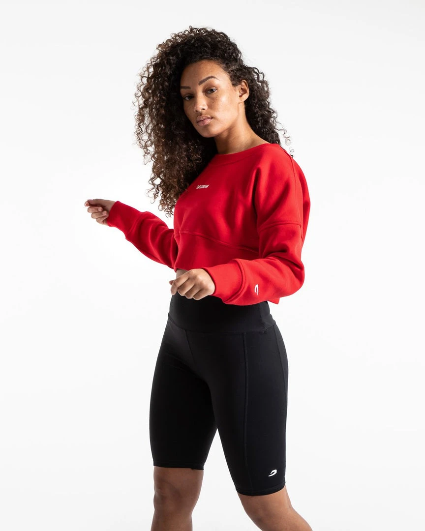 BOXRAW Women Johnson Cropped Sweatshirt - Red Clothing 1 BOXRAW Women Johnson Cropped Sweatshirt - Red Clothing