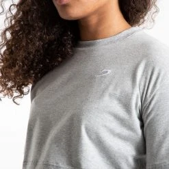 BOXRAW Women Cropped Strike T-Shirt - Grey Clothing 10 BOXRAW Women Cropped Strike T-Shirt - Grey Clothing