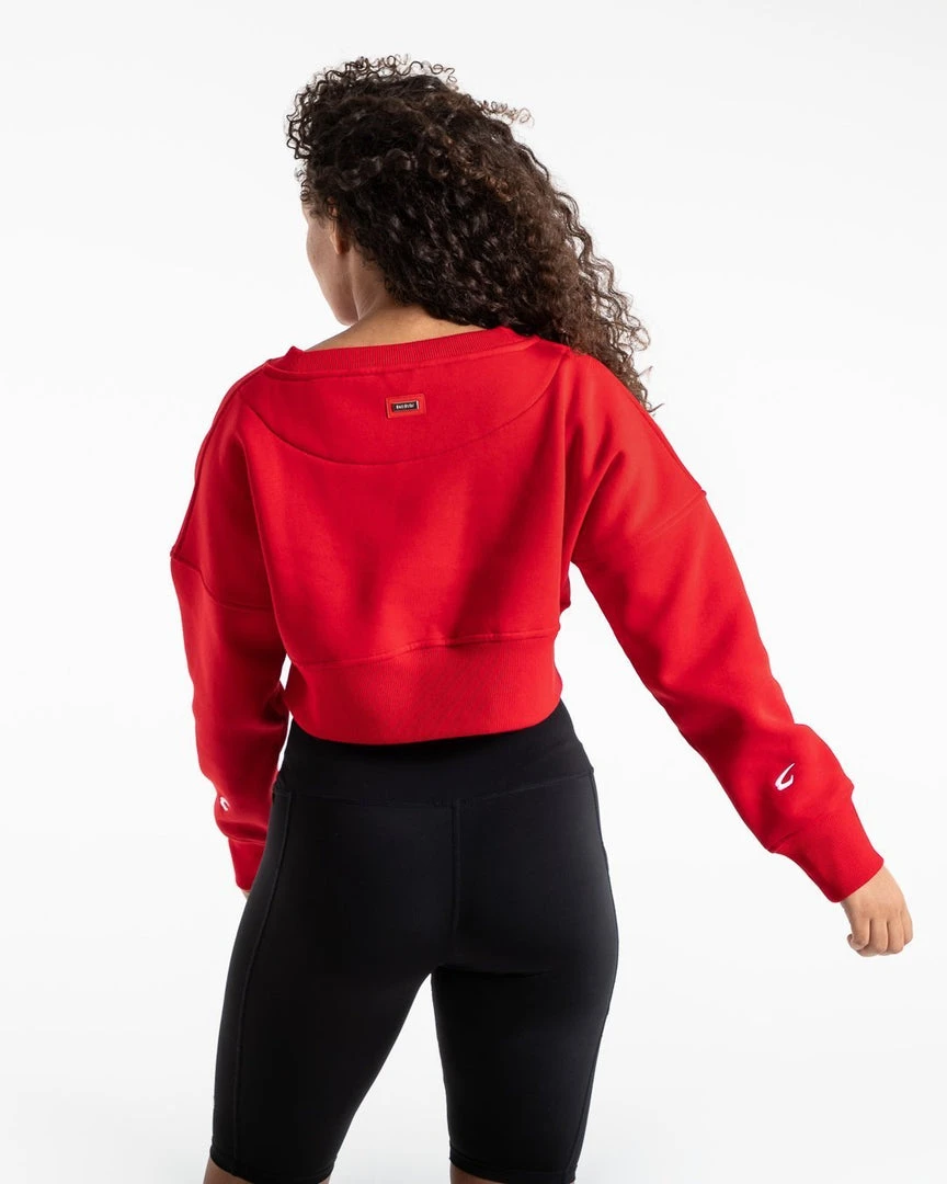 BOXRAW Women Johnson Cropped Sweatshirt - Red Clothing 4 BOXRAW Women Johnson Cropped Sweatshirt - Red Clothing
