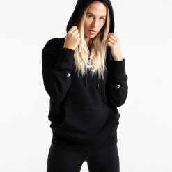 BOXRAW Women HRDR FSTR SMTR Unisex Hoodie - Black