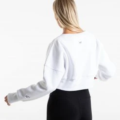 BOXRAW Women Johnson Cropped Sweatshirt - White Clothing
