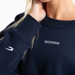 BOXRAW Women Johnson Cropped Sweatshirt - Navy 10 BOXRAW Women Johnson Cropped Sweatshirt - Navy