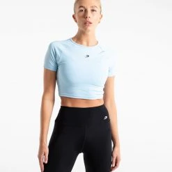 BOXRAW Women Crop Top - Baby Blue