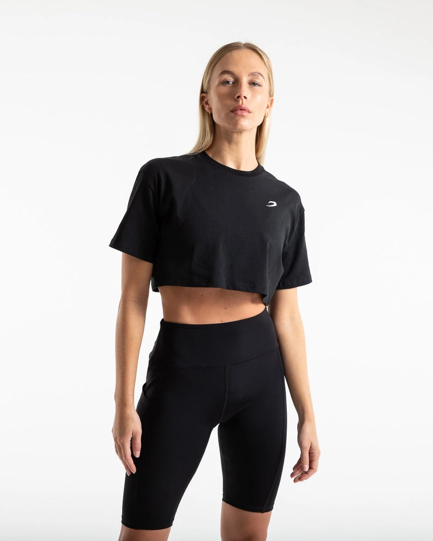 BOXRAW Women Clothing Cropped Strike T-Shirt - Black 1 BOXRAW Women Clothing Cropped Strike T-Shirt - Black