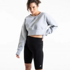 BOXRAW Women Johnson Cropped Sweatshirt - Grey Clothing