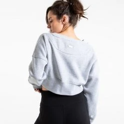 BOXRAW Women Johnson Cropped Sweatshirt - Grey Clothing