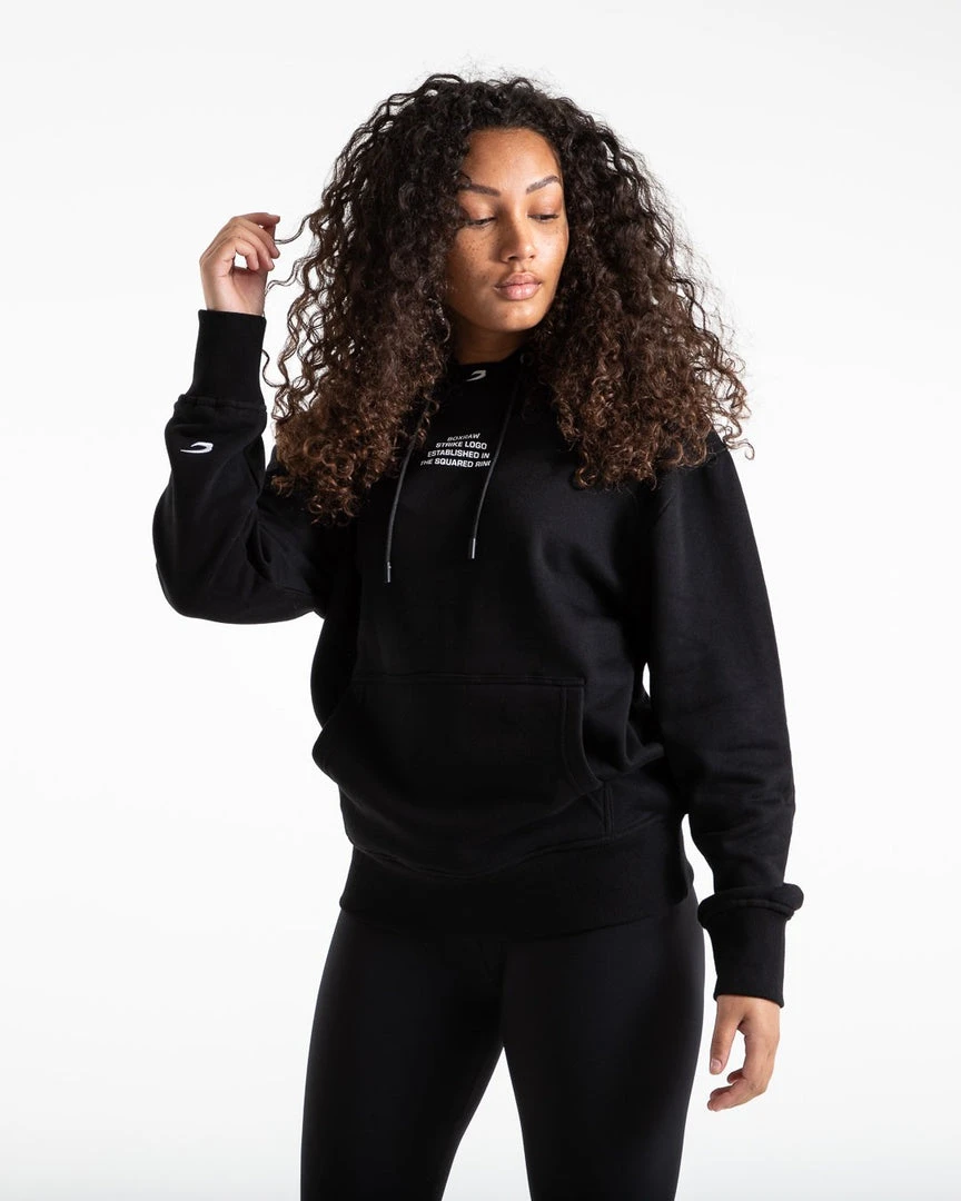 BOXRAW Women Established Unisex Hoodie - Black 1 BOXRAW Women Established Unisex Hoodie - Black