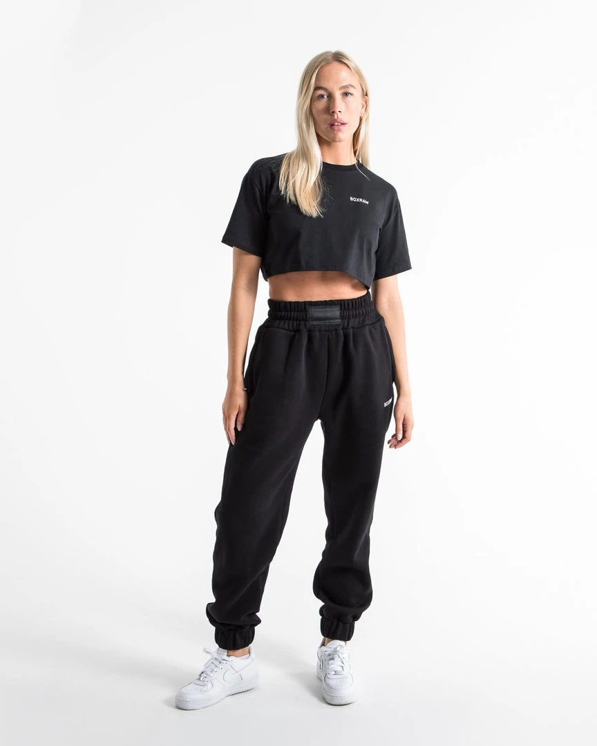 BOXRAW Women Cropped BOXRAW T-Shirt - Black 2 BOXRAW Women Cropped BOXRAW T-Shirt - Black