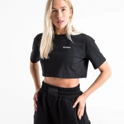 BOXRAW Women Cropped BOXRAW T-Shirt - Black 9 BOXRAW Women Cropped BOXRAW T-Shirt - Black