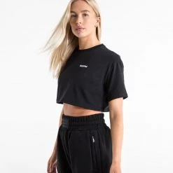 BOXRAW Women Cropped BOXRAW T-Shirt - Black