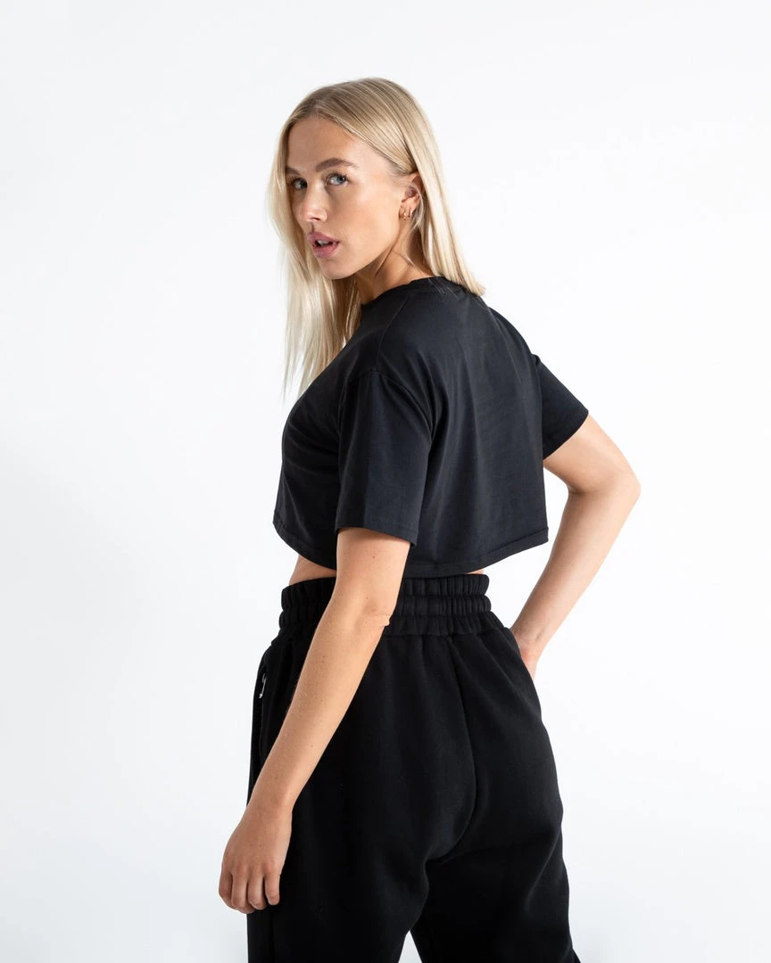 BOXRAW Women Cropped BOXRAW T-Shirt - Black 5 BOXRAW Women Cropped BOXRAW T-Shirt - Black