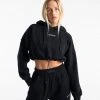 BOXRAW Women Johnson Cropped Hoodie - Black Clothing