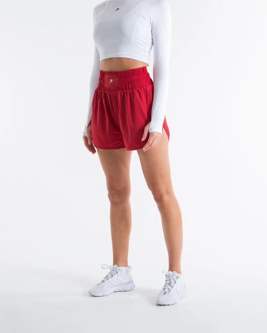 BOXRAW Women Kaliesha Shorts - Red 3 BOXRAW Women Kaliesha Shorts - Red
