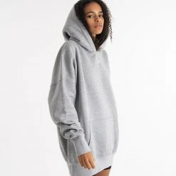 BOXRAW Women Oversized Strike Hoodie - Grey Clothing