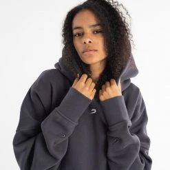 BOXRAW Women Clothing Oversized Strike Hoodie - Charcoal