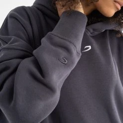 BOXRAW Women Clothing Oversized Strike Hoodie - Charcoal