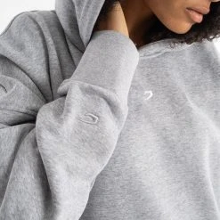 BOXRAW Women Oversized Strike Hoodie - Grey Clothing