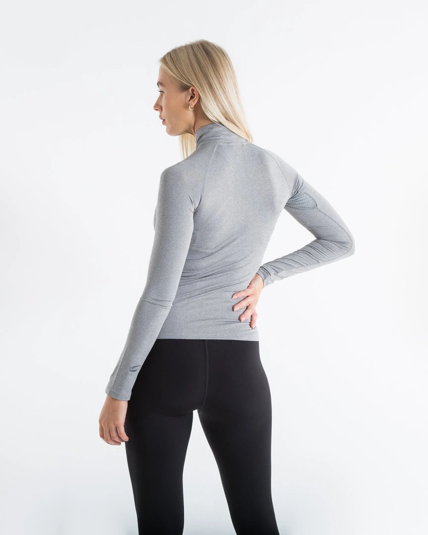 BOXRAW Women Clothing Perez 1/4 Zip Top - Grey 6 BOXRAW Women Clothing Perez 1/4 Zip Top - Grey