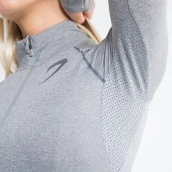 BOXRAW Women Clothing Perez 1/4 Zip Top - Grey 15 BOXRAW Women Clothing Perez 1/4 Zip Top - Grey