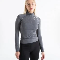 BOXRAW Women Perez 1/4 Zip Top - Charcoal