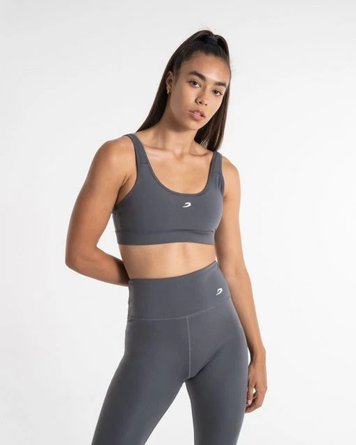 BOXRAW Women Velez Sports Bra - Charcoal Clothing 4 BOXRAW Women Velez Sports Bra - Charcoal Clothing