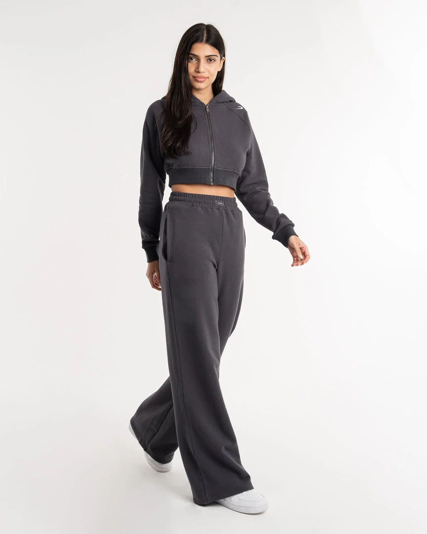BOXRAW Women Winstone Wide Leg Bottoms - Charcoal 8 BOXRAW Women Winstone Wide Leg Bottoms - Charcoal