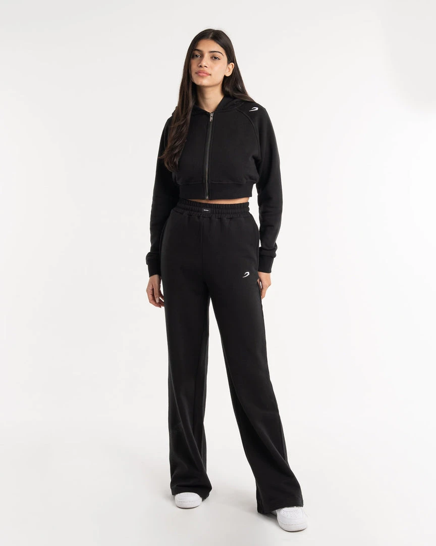 BOXRAW Women New Releases Winstone Cropped Zip Hoodie - Black 10 BOXRAW Women New Releases Winstone Cropped Zip Hoodie - Black