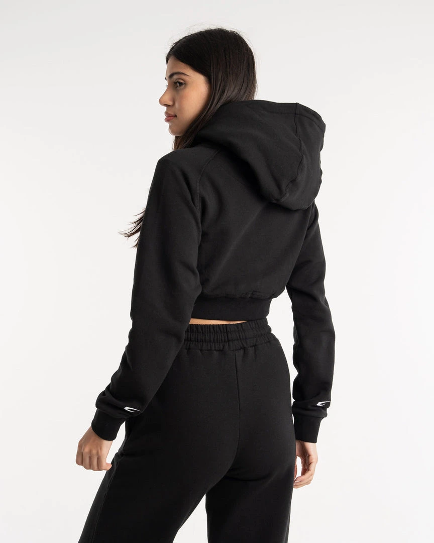 BOXRAW Women New Releases Winstone Cropped Zip Hoodie - Black 5 BOXRAW Women New Releases Winstone Cropped Zip Hoodie - Black