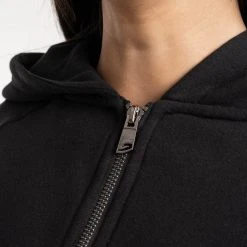 BOXRAW Women New Releases Winstone Cropped Zip Hoodie - Black 16 BOXRAW Women New Releases Winstone Cropped Zip Hoodie - Black
