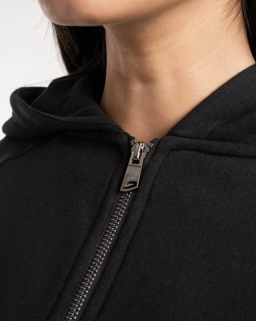 BOXRAW Women New Releases Winstone Cropped Zip Hoodie - Black 7 BOXRAW Women New Releases Winstone Cropped Zip Hoodie - Black