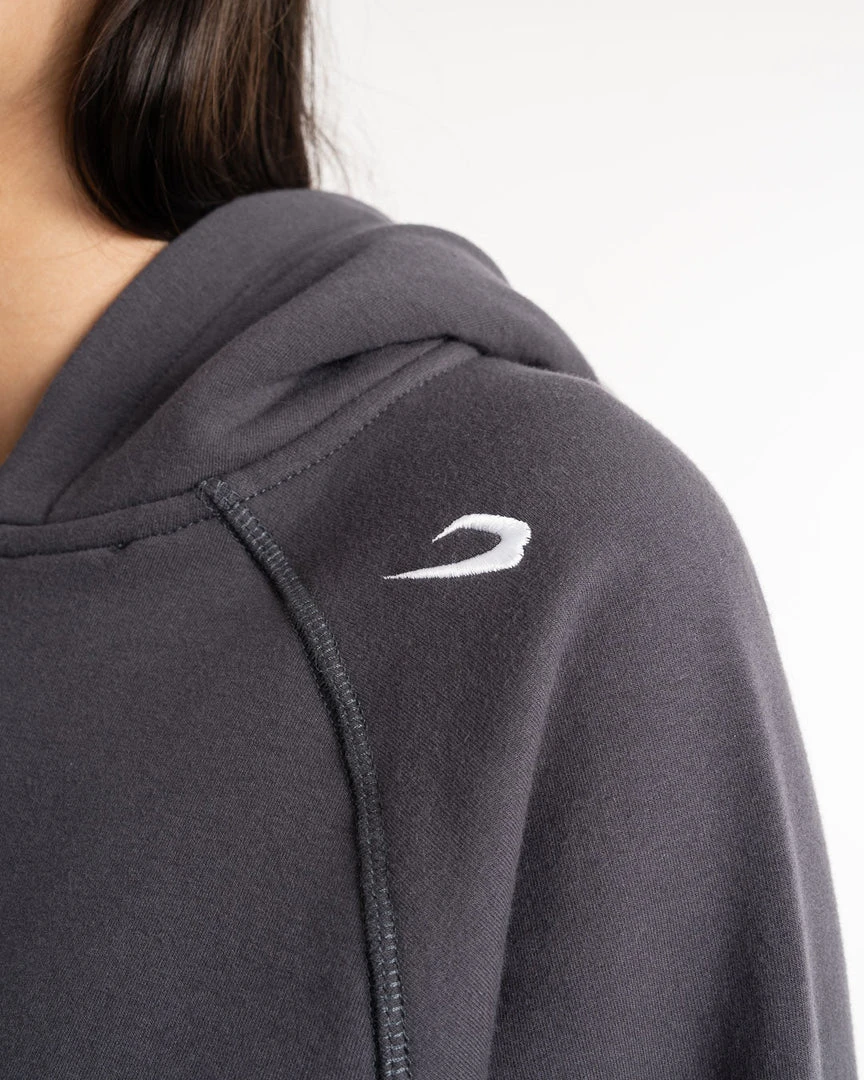 BOXRAW Women Winstone Cropped Zip Hoodie - Charcoal 6 BOXRAW Women Winstone Cropped Zip Hoodie - Charcoal