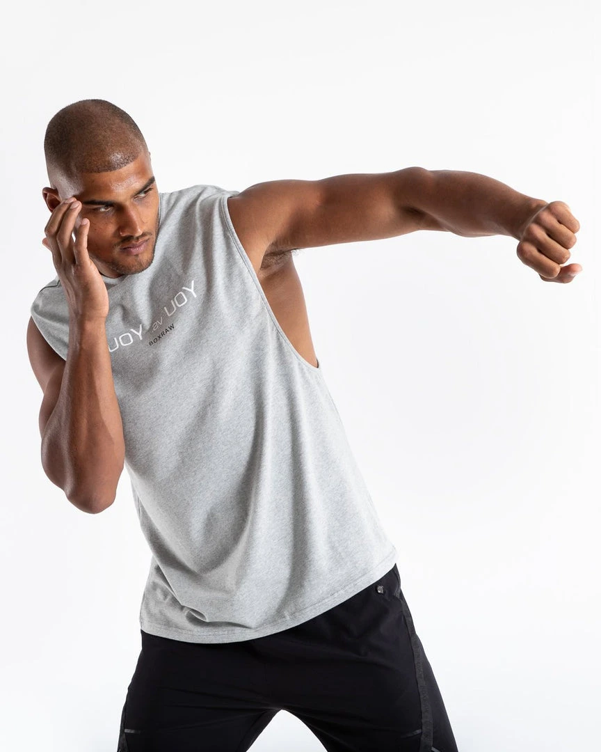 BOXRAW Men You Vs. You Muscle Tank - Grey 4 BOXRAW Men You Vs. You Muscle Tank - Grey