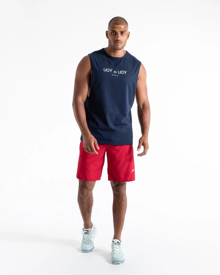 BOXRAW Men You Vs. You Muscle Tank - Navy 2 BOXRAW Men You Vs. You Muscle Tank - Navy