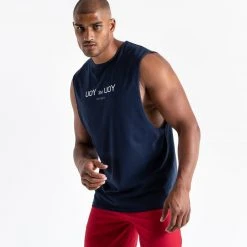 BOXRAW Men You Vs. You Muscle Tank - Navy 8 BOXRAW Men You Vs. You Muscle Tank - Navy