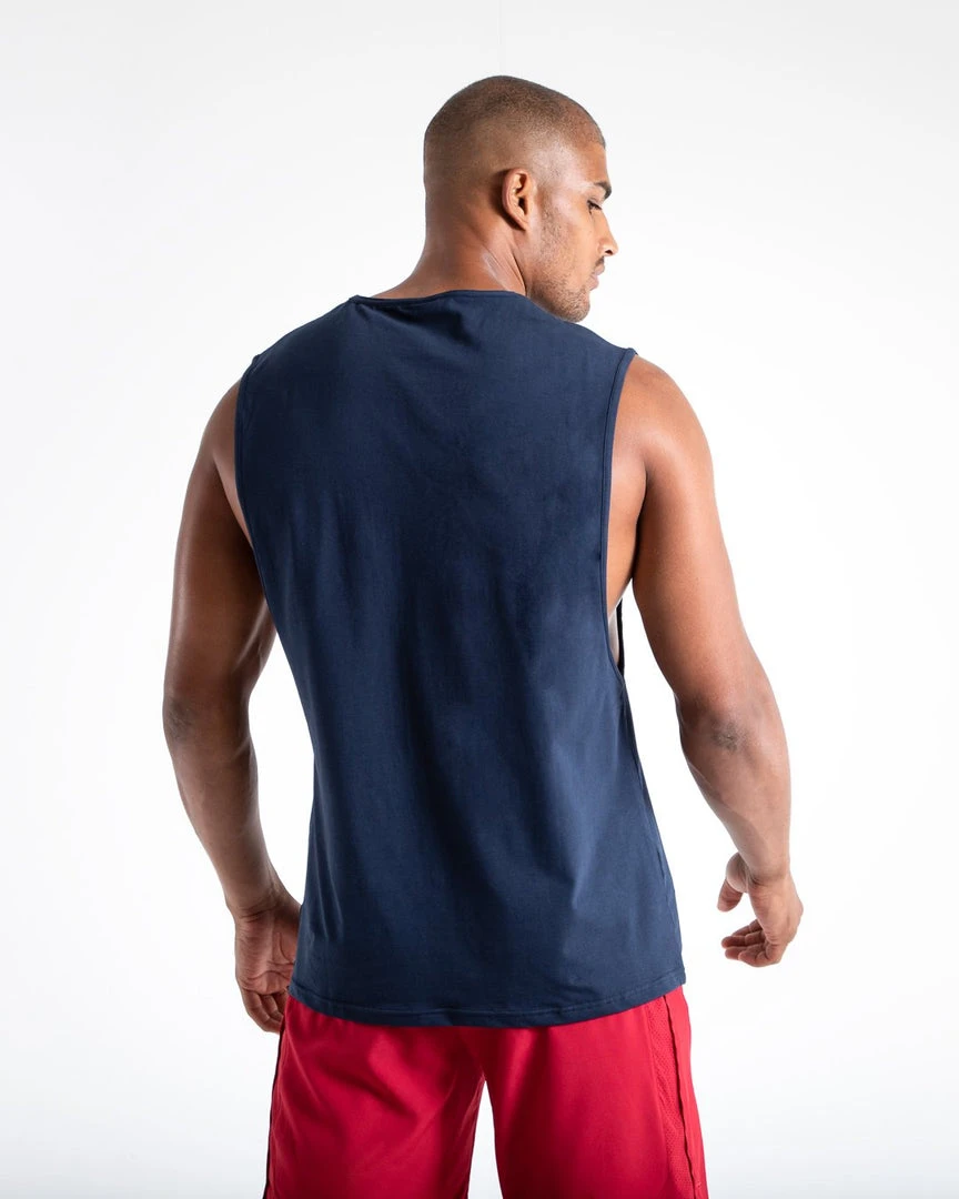 BOXRAW Men You Vs. You Muscle Tank - Navy 5 BOXRAW Men You Vs. You Muscle Tank - Navy
