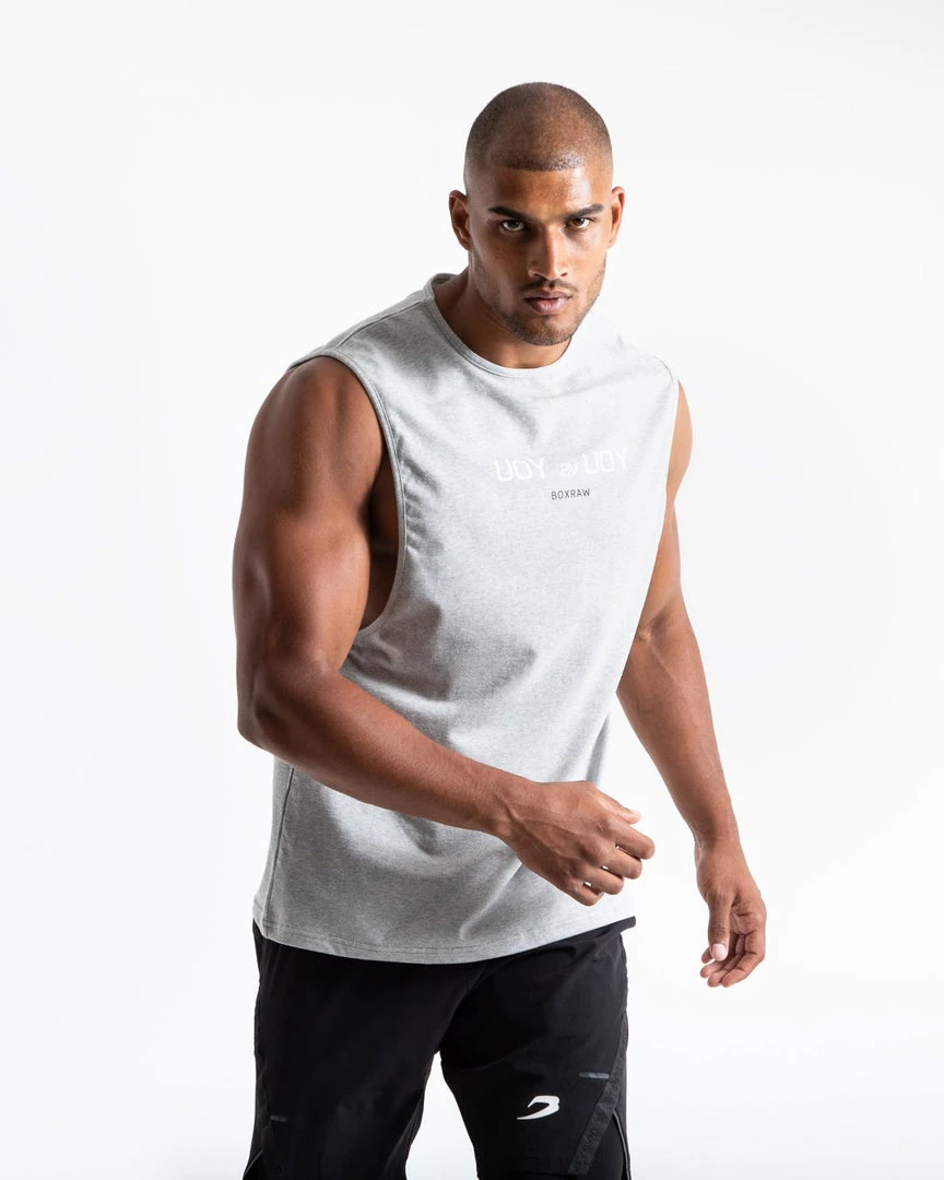 BOXRAW Men You Vs. You Muscle Tank - Grey 3 BOXRAW Men You Vs. You Muscle Tank - Grey