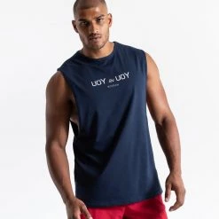 BOXRAW Men You Vs. You Muscle Tank - Navy 9 BOXRAW Men You Vs. You Muscle Tank - Navy