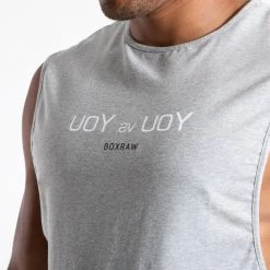 BOXRAW Men You Vs. You Muscle Tank - Grey 11 BOXRAW Men You Vs. You Muscle Tank - Grey