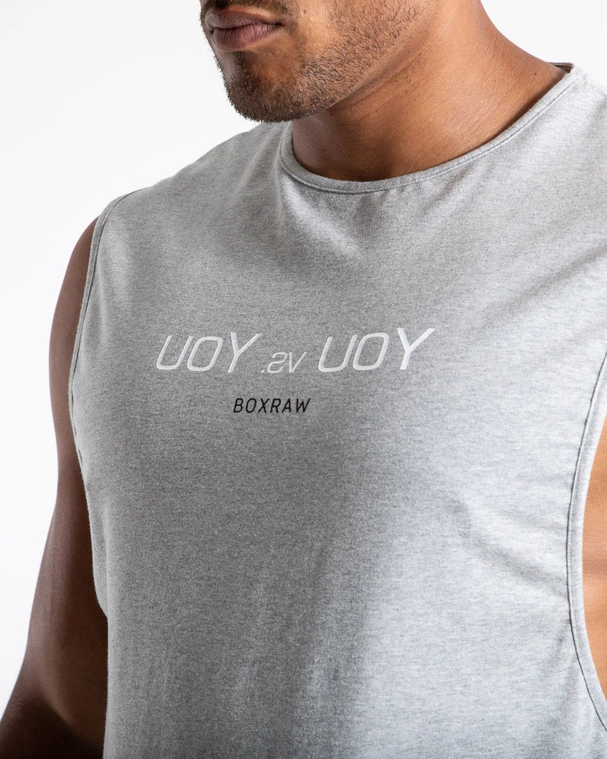 BOXRAW Men You Vs. You Muscle Tank - Grey 6 BOXRAW Men You Vs. You Muscle Tank - Grey
