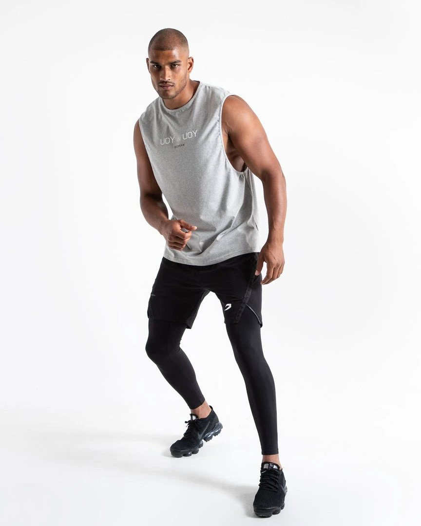 BOXRAW Men You Vs. You Muscle Tank - Grey 2 BOXRAW Men You Vs. You Muscle Tank - Grey