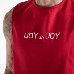 BOXRAW Men You Vs. You Muscle Tank - Red Clothing 11 BOXRAW Men You Vs. You Muscle Tank - Red Clothing