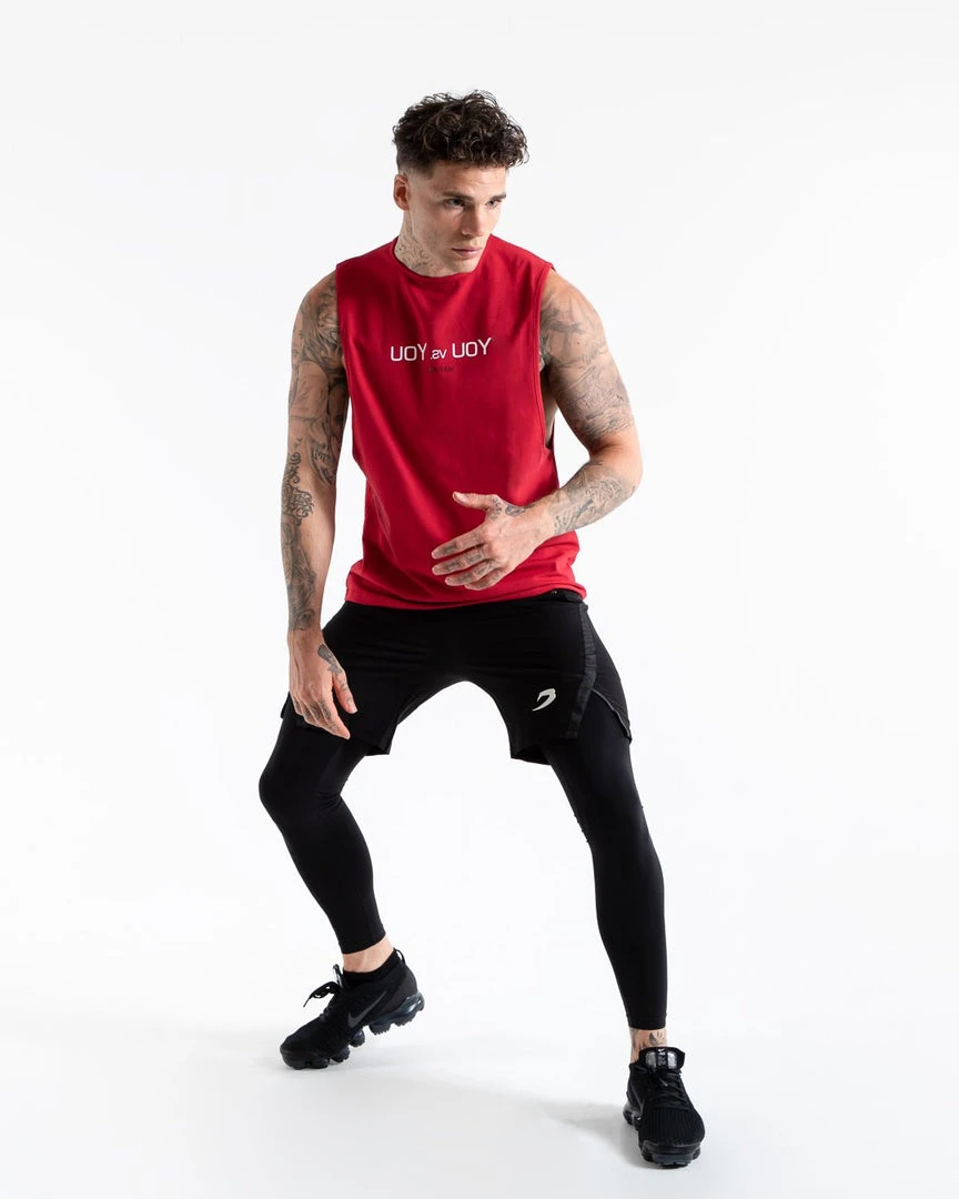 BOXRAW Men You Vs. You Muscle Tank - Red Clothing 2 BOXRAW Men You Vs. You Muscle Tank - Red Clothing