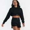 BOXRAW Women Best Sellers Kim Cropped Hoodie - Black