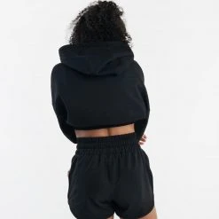 BOXRAW Women Best Sellers Kim Cropped Hoodie - Black