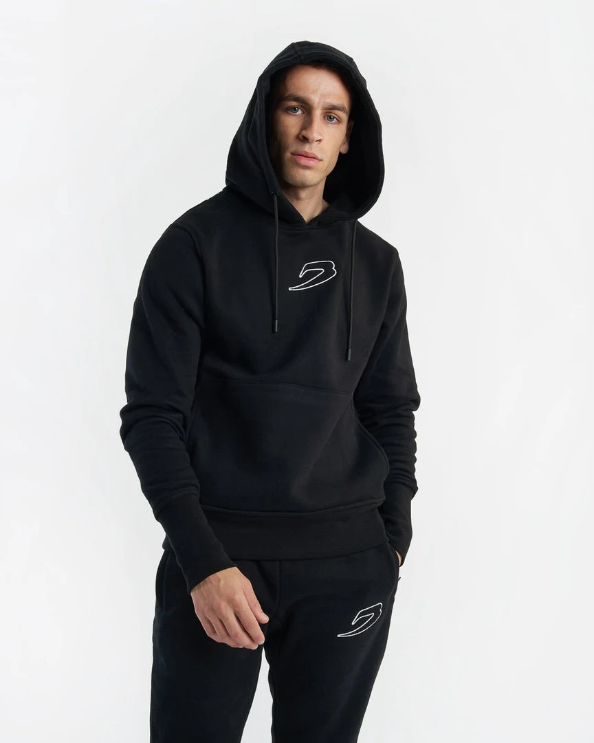 BOXRAW Men Dempsey Hoodie - Black Clothing 1 BOXRAW Men Dempsey Hoodie - Black Clothing