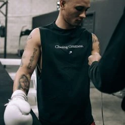 BOXRAW Men Chasing Greatness Muscle Tank - Black 16 BOXRAW Men Chasing Greatness Muscle Tank - Black