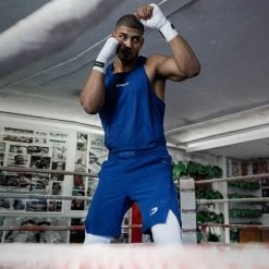 BOXRAW Men Pep Shorts (2-In-1 Training Tights) - Blue/White 17 BOXRAW Men Pep Shorts (2-In-1 Training Tights) - Blue/White