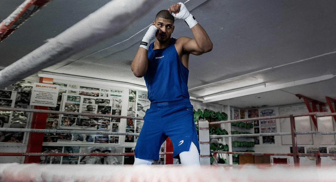 BOXRAW Men Pep Shorts (2-In-1 Training Tights) - Blue/White 8 BOXRAW Men Pep Shorts (2-In-1 Training Tights) - Blue/White