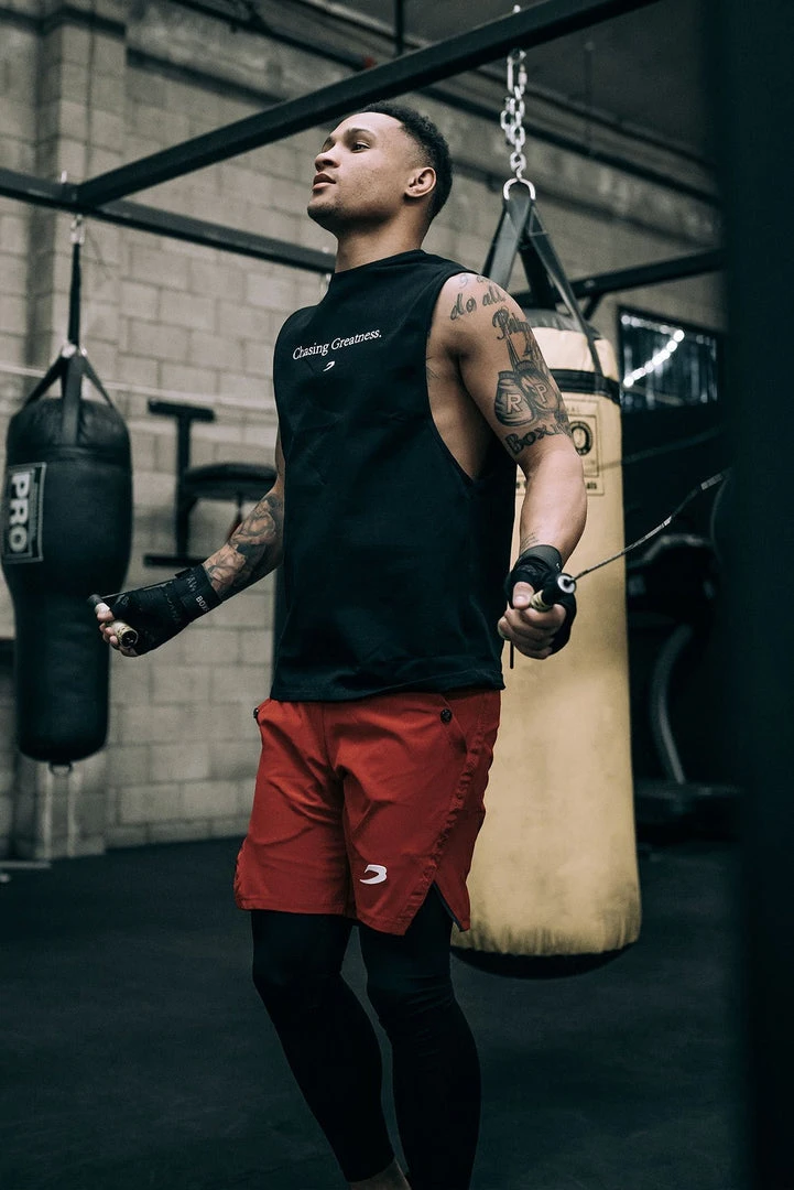 BOXRAW Men Best Sellers Pep Shorts (2-In-1 Training Tights) - Red/Black 9 BOXRAW Men Best Sellers Pep Shorts (2-In-1 Training Tights) - Red/Black